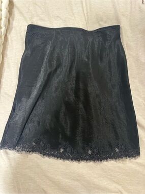 J crew slip skirt with lace trim